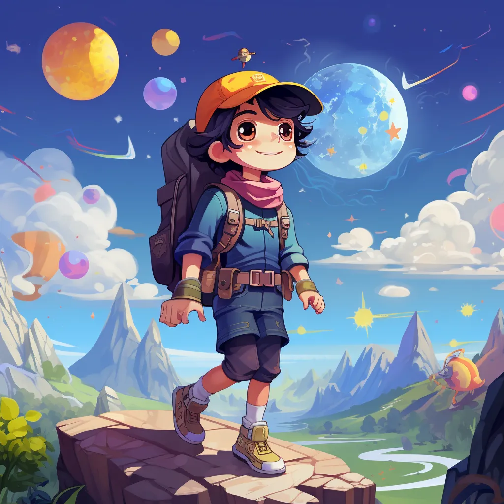 Vibrant and playful cartoon character ready for a social casino adventure