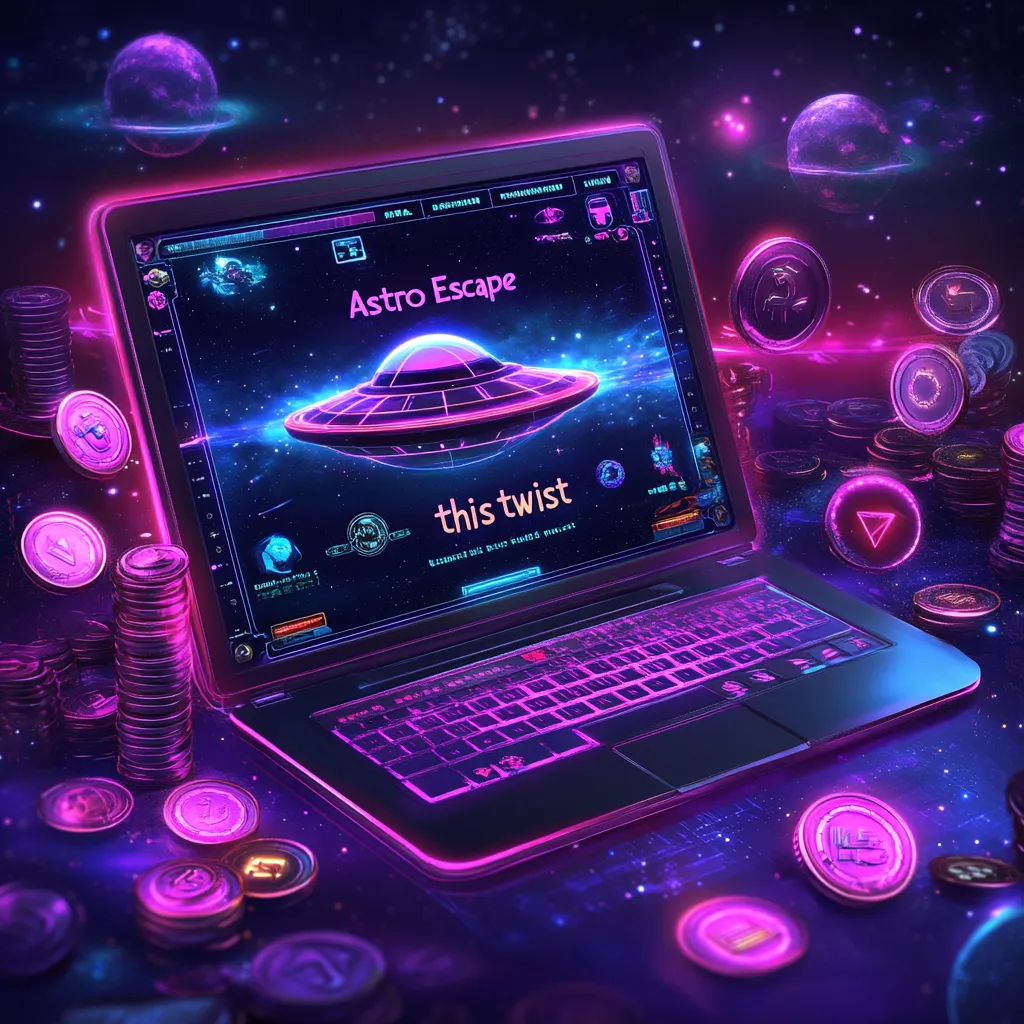 A vibrant slot machine game with futuristic alien theme on a screen